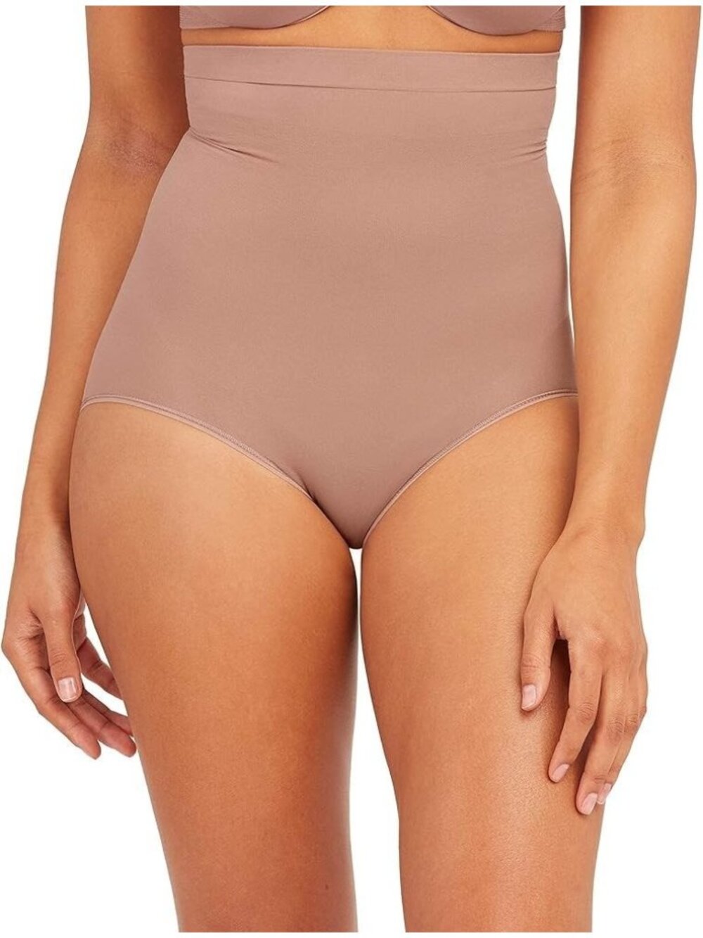 Spanx Size Plus 3X Everyday Seamless Shaping High-Waisted Brief Cafe Au Lait NEW